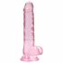 Dildo realistic transparent - roz (17cm) 