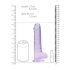 Dildo realist transparent - mov (19cm) 