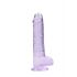 Dildo realist transparent - mov (19cm) 