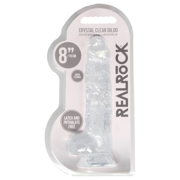 REALROCK - dildo realist transparent - clar ca apa (19cm) 