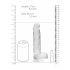 REALROCK - dildo realist transparent - clar ca apa (19cm) 