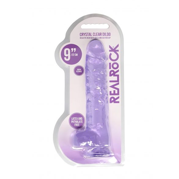 REALROCK - dildo realist transparent - mov (22cm) 