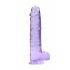 REALROCK - dildo realist transparent - mov (22cm) 