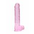 REALROCK - dildo realist transparent - roz (22cm) 