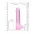 REALROCK - dildo realist transparent - roz (22cm) 