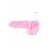 REALROCK - dildo realist transparent - roz (22cm) 