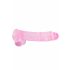 REALROCK - dildo realist transparent - roz (22cm) 