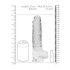 Dildo realist transparent - RealRock (22 cm) 