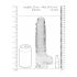 Dildo realist transparent - RealRock (22 cm) 