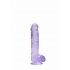 Dildo realist transparent - mov (15cm) 