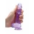 Dildo realist transparent - mov (15cm) 