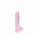 REALROCK - dildo realist transparent - roz (15cm) 