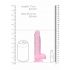 REALROCK - dildo realist transparent - roz (15cm) 