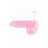 REALROCK - dildo realist transparent - roz (15cm) 