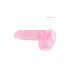 REALROCK - dildo realist transparent - roz (15cm) 