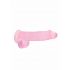 REALROCK - dildo realist transparent - roz (15cm) 