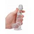 REALROCK - dildo realist transparent - cristalin (15cm)