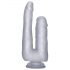 Realrock - dildo dublu realist - 22 cm (transparent)