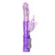 Vibrator rotativ cu impulsuri și stimulator clitoridian în formă de fluture (mov) 