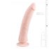 Easytoys - dildo din silicon cu ventuză (21cm) - natural 