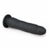 Easytoys - dildo din silicon 100%, cu ventuză (21cm) - negru 