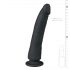 Easytoys - dildo din silicon 100%, cu ventuză (21cm) - negru 