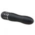 Vibrator Easytoys Diamond Ribbed cu striatii (negru) 