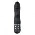 Vibrator Easytoys Diamond Ribbed cu striatii (negru) 