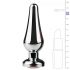 Easytoys Metal No.11 - dildo anal cu cristale roz - argintiu (3,5cm) 