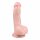 Easytoys - dildo cu ventuză și testicule (15 cm) - natural 