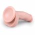 Easytoys - dildo cu ventuză și testicule (15 cm) - natural 