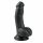 Dildo cu ventuză și testicule Easytoys (15 cm) - negru 