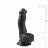 Dildo cu ventuză și testicule Easytoys (15 cm) - negru 