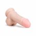 Easytoys - dildo cu ventuză și testicule (17,5cm) - natural 