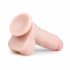 Easytoys - dildo cu ventuză și testicule (17,5cm) - natural 