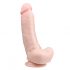 Easytoys - dildo cu ventuză și testicule (20cm) - natural 