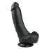 Dildo cu ventuză și testicule Easytoys (20 cm) - negru 