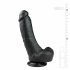 Dildo cu ventuză și testicule Easytoys (20 cm) - negru 