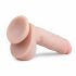 Easytoys - dildo cu ventuză și testicule (22,5cm) - natural 