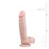 Easytoys - dildo cu ventuză și testicule (22,5cm) - natural 