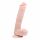 Dildo mare cu ventuză și testicule Easytoys (26,5cm) - natural 