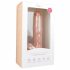 Dildo mare cu ventuză și testicule Easytoys (26,5cm) - natural 