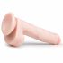 Dildo mare cu ventuză și testicule Easytoys (26,5cm) - natural 