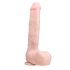 Easytoys - dildo mare cu ventuză și testicule (29,5cm) - natural 