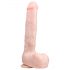 Easytoys - dildo mare cu ventuză și testicule (29,5cm) - natural 