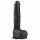 Easytoys - dildo mare cu ventuză și testicule (29,5cm) - negru 