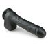 Easytoys - dildo mare cu ventuză și testicule (29,5cm) - negru 