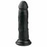 Easytoys - dildo realist cu ventuză (15,5cm) - negru 