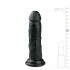 Easytoys - dildo realist cu ventuză (15,5cm) - negru 