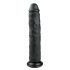 Easytoys - dildo extra mare cu ventuză (28,5cm) - negru 